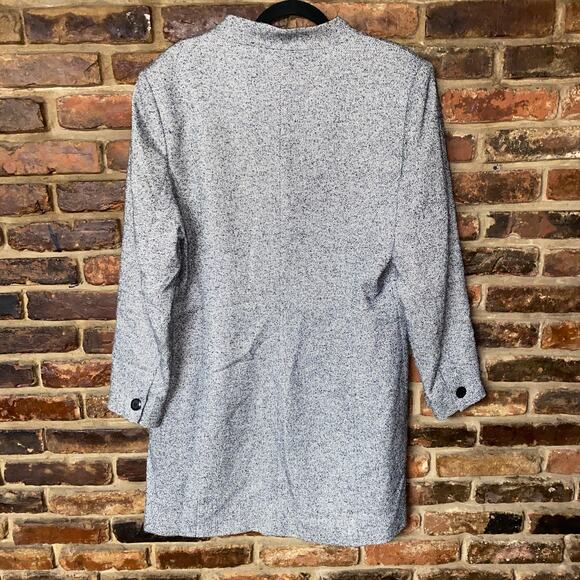 Larry Levine Vintage Black White Tweed 2-Button Long Blazer Jacket Women's 14 - Picture 7 of 7